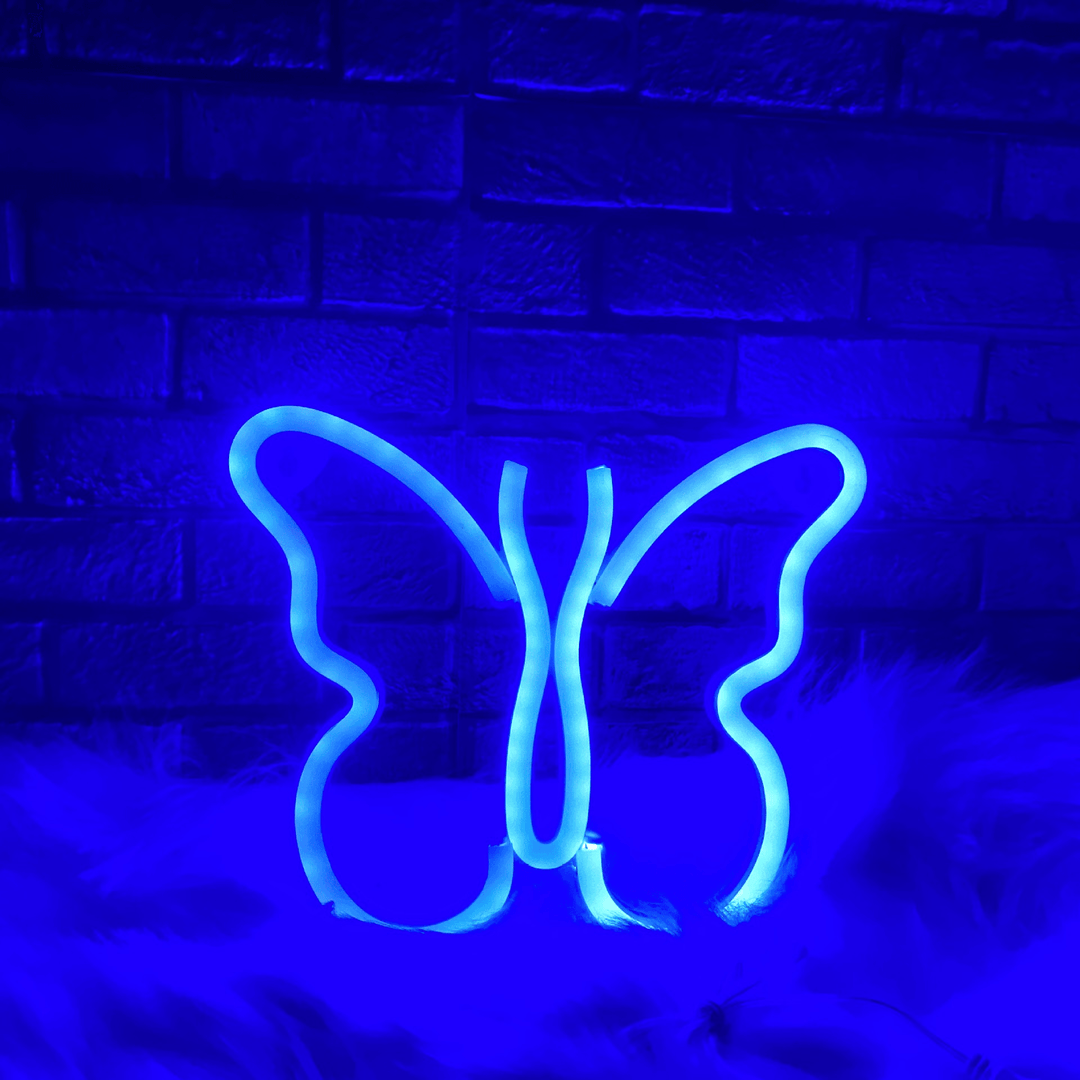 LED Neon Butterfly Interior Decoration Night Light Atmosphere Light