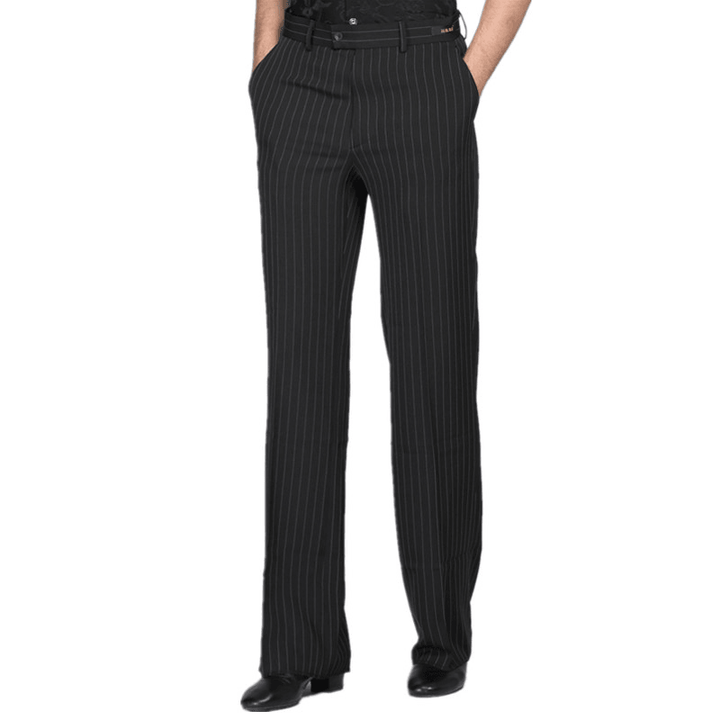 National Standard Modern Dance Pants Loose Striped Pockets