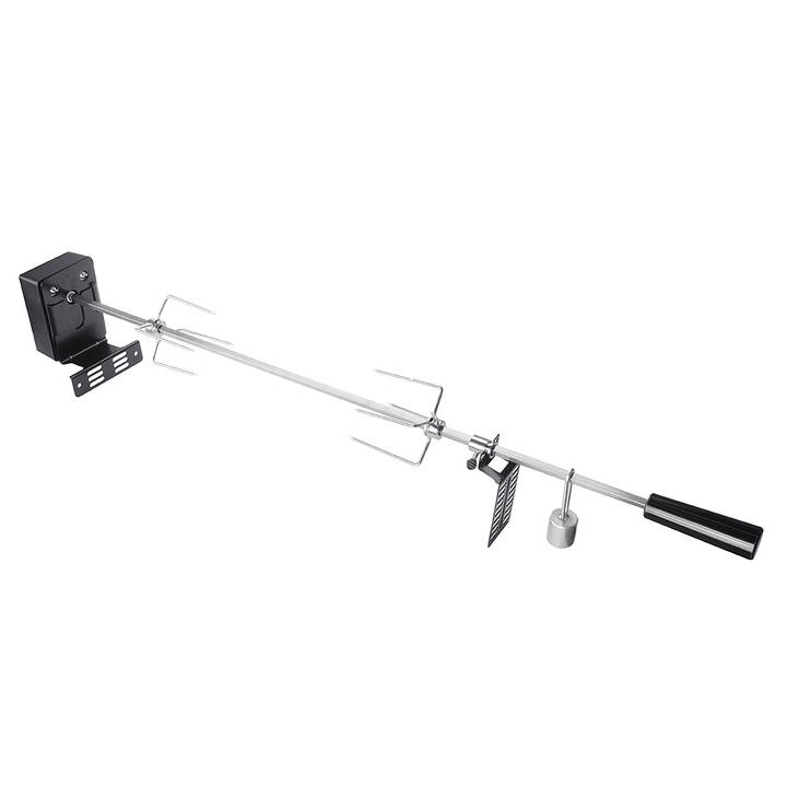 Outdoor BBQ Rotisserie Spit Grill Roaster Rod Chicken Motor Stainless Steel Kit