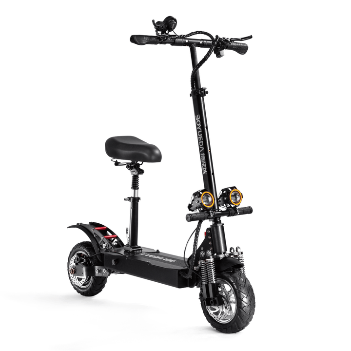 BOYUEDA Q7-2 28AH 52V 3200W Dual Motor Folding Electric Scooter 10Inch 60Km/H Top Speed 80-90Km Mileage Range Max Load 200Kg