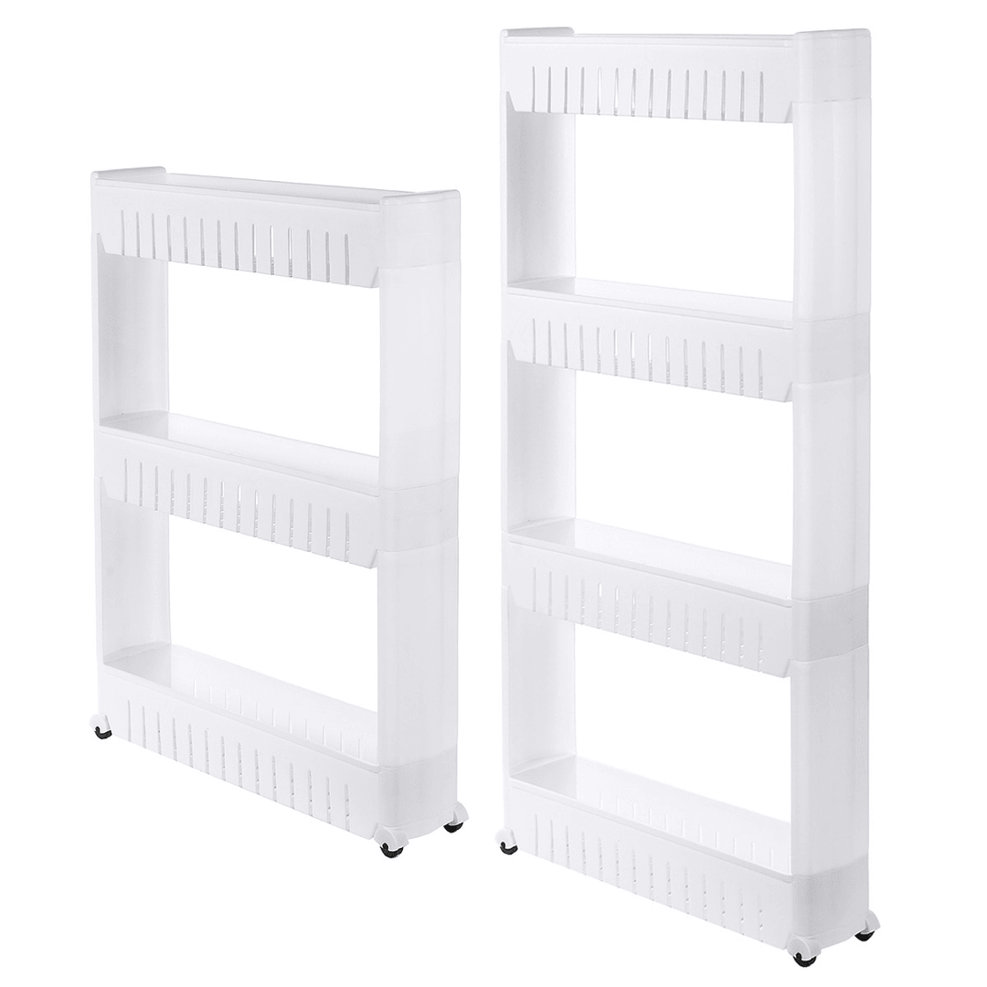 3/4 Layers Multi-Function Rack Shelf Portable Cart Storage for Kitchen Bathroom Arrangement