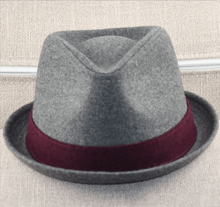 British Style Autumn and Winter Woolen Jazz Hat