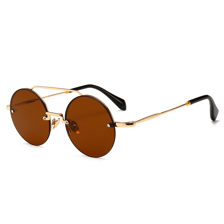 Men Women Outdoor Casual Narrow Frame Modern Retro round Sunglasses