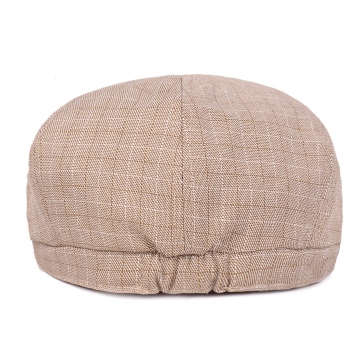 Men Visor Linen Newsboy Beret Caps