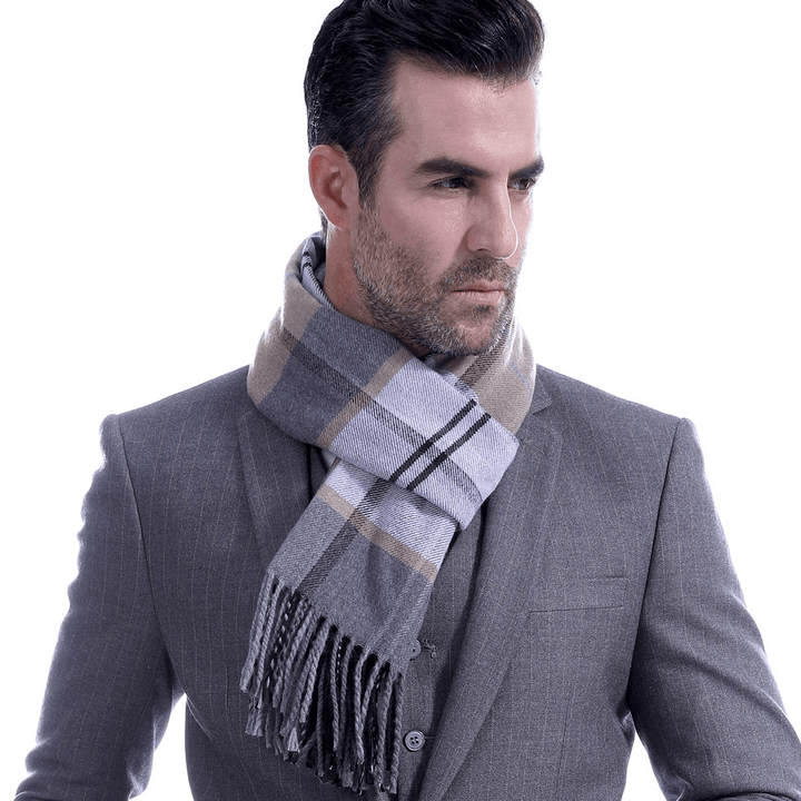 Man Scarf Male Middle-Aged Student