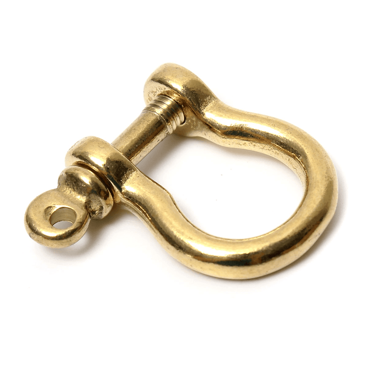 Brass Ring Bow Shackle Joint Connect Key Chain Hook Buckle DIY Leather Craft Hardware