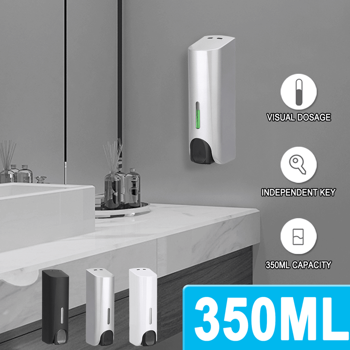 Bakeey Soap Dispenser Wall Mount Shower Bath Shampoo Dispenser Liquid Soap Container Bathroom Accessories