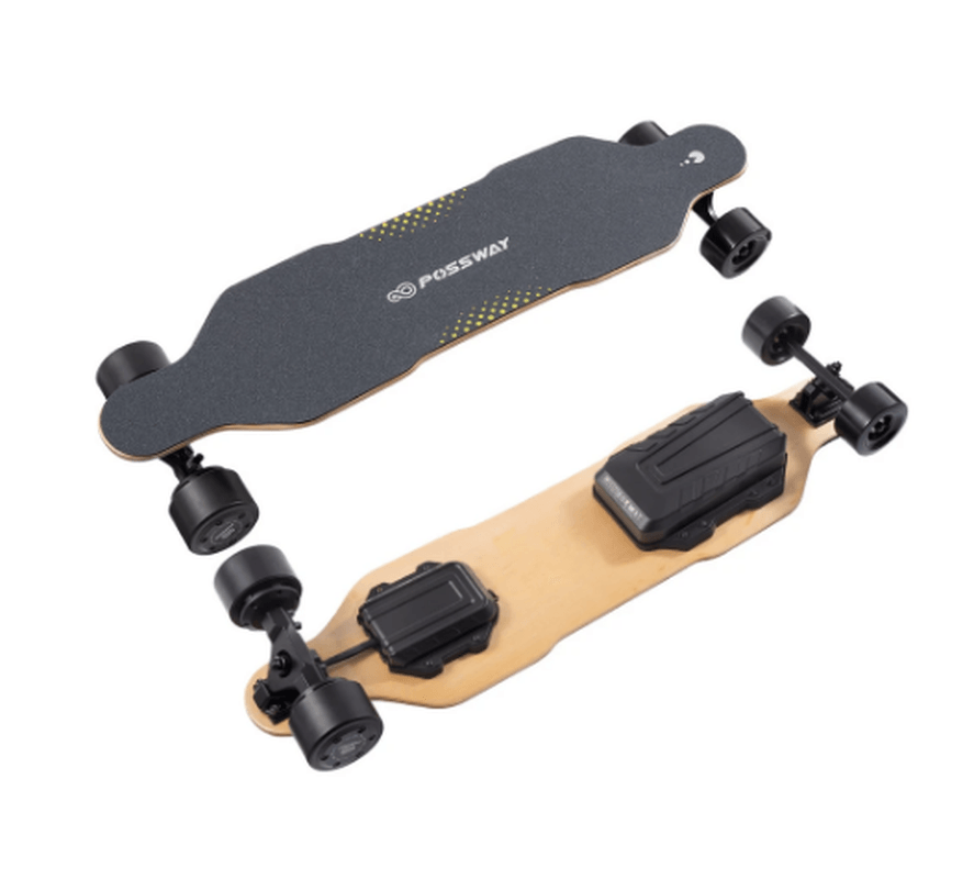 [US DIRECT] Possway T2 7Inch 36V 7.8Ah Electric Skateboard 2X480W Motor 42Km/H Max Speed 34Km Range 4 Speed Modes 150Kg Max Load