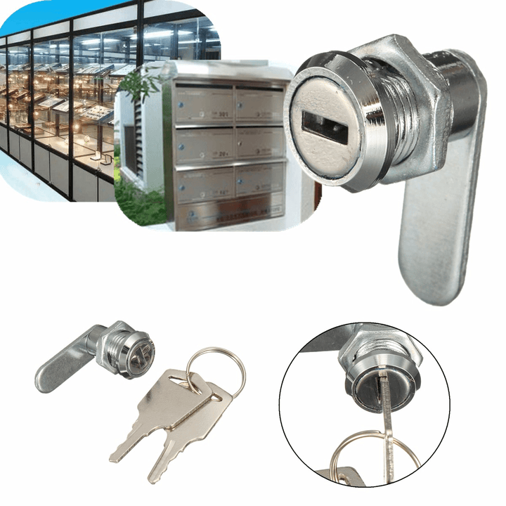 16Mm Keyed Alike Cam Lock for Filing Cabinet Mailbox Drawer Cupboard with 2 Keys