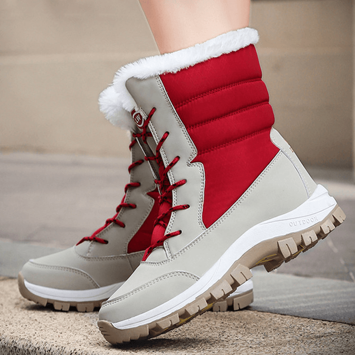 Winter Warm Plush Lining Casual Mid-Calf Snow Boots