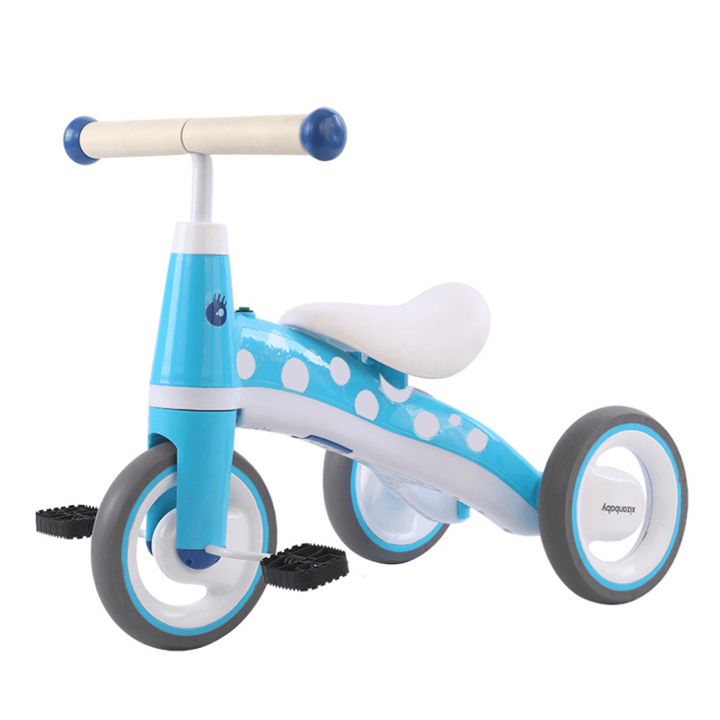 3.5KG Soft Leather Seat Children'S Three-Wheeled Scooter with Cartoon Shape Built-In Music Children Balance Car