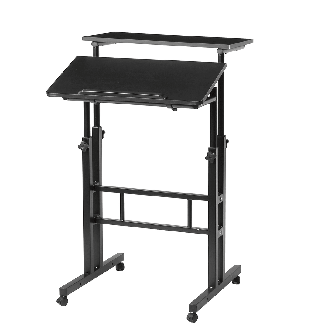 Computer Laptop Desk Standing Movable Laptop Table Simple Modern Desktop Multifunctional Workstation Study Table for Home Office - MRSLM