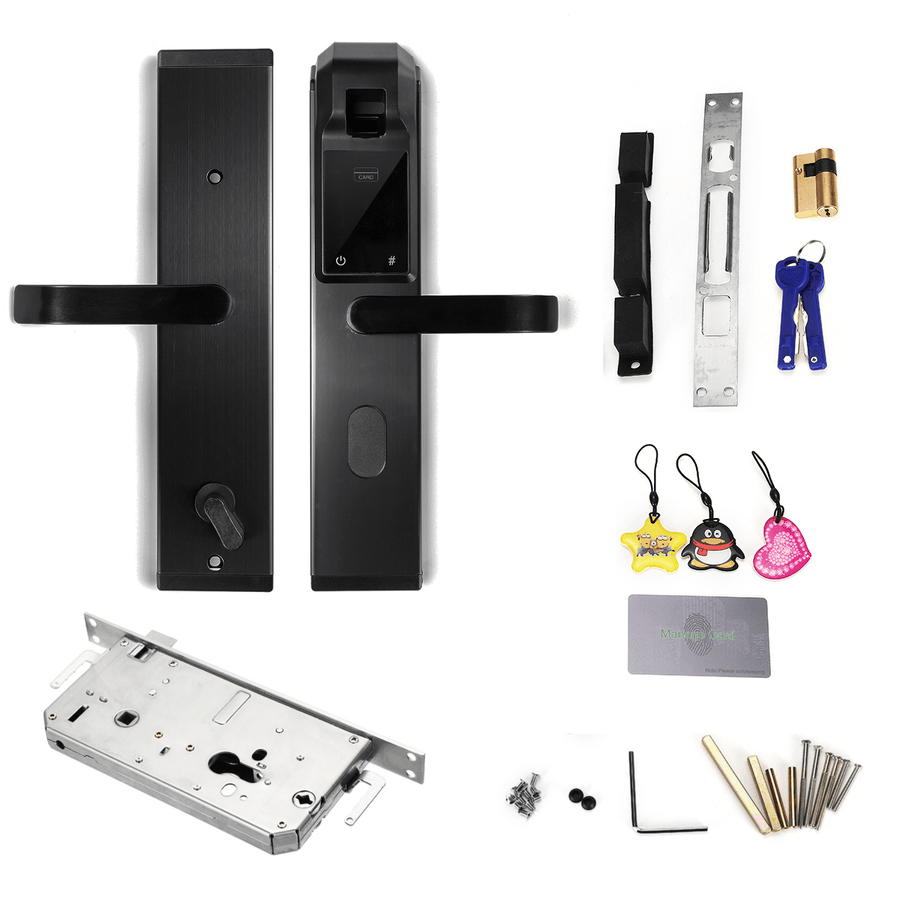 Smart Optical/Semiconductor Door Lock Fingerprint/Card/Password/Key/App Control Access Security Doorlock - MRSLM