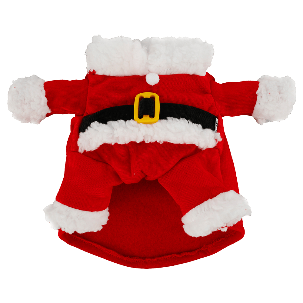 2020 Christmas Pet Dog Costumes with Hat Funny Santa Claus Costume for Dogs Winter Warm Coats Dog Clothes