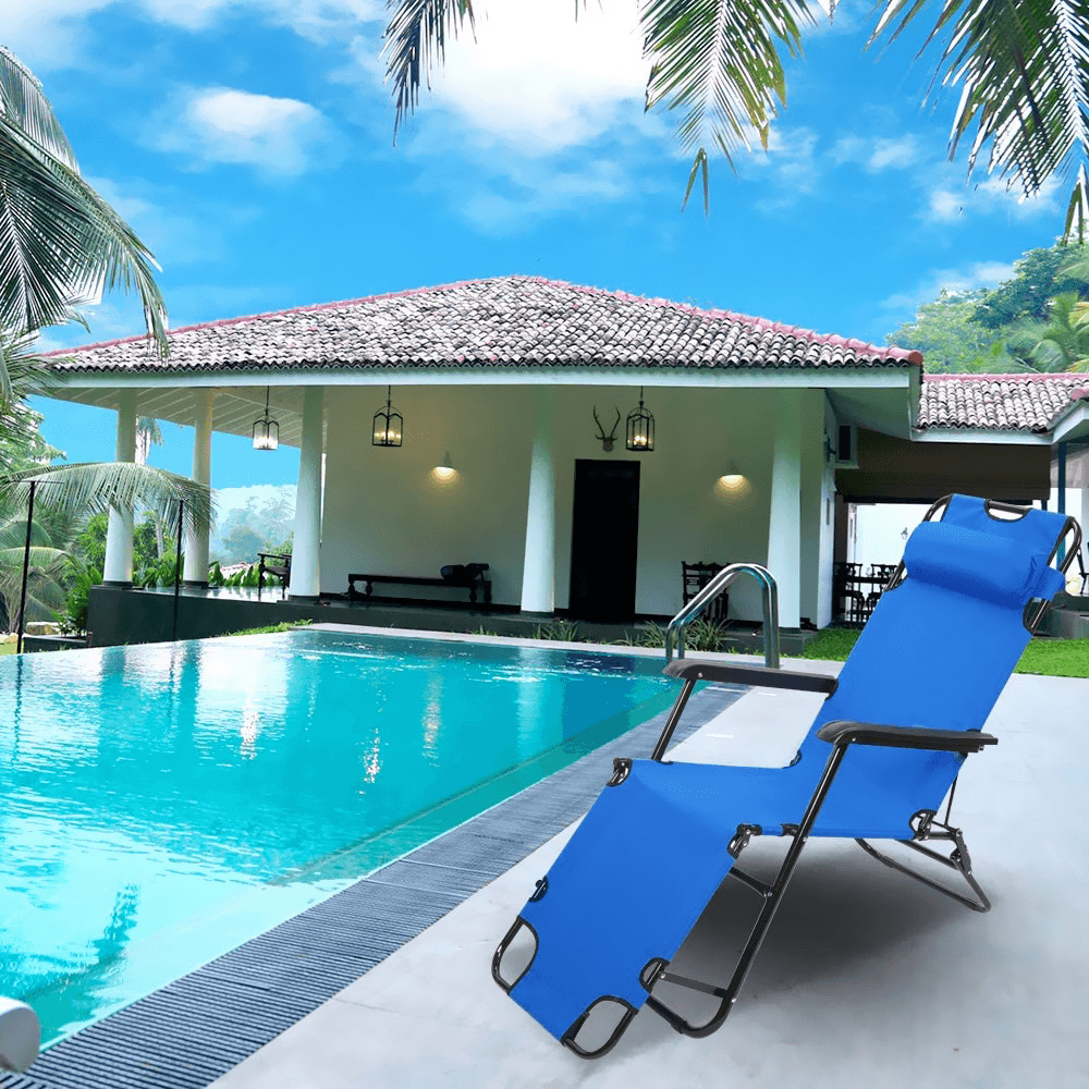 Portable Folding Sun Loungers Single Sofa Bed Office Noon Break Nap Leisure Bed Comfortable Beach Chaise Outdoor Camping Patio Lawn