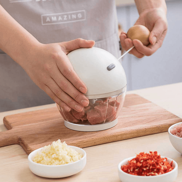 500ML Meat Grinder Manual Pull Stirring Garlic Dumpling Stuffing Artifact for Kitchen Slicing Tool