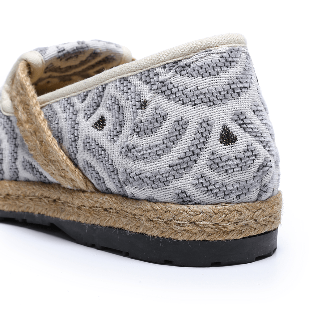 Women Linen Comfy Wearable round Toe Casual Espadrille Flat Loafers