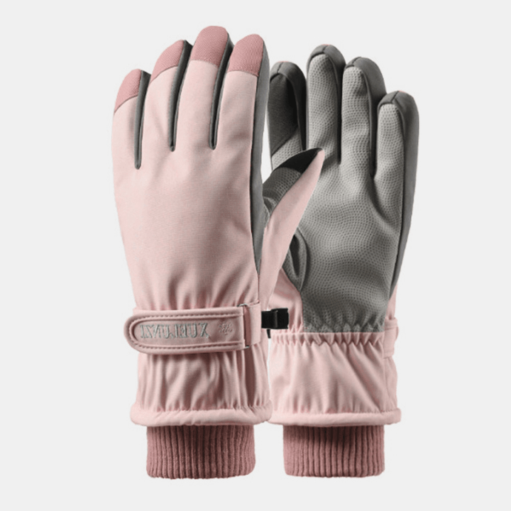 Women Screentouch Windproof Waterproof Riding Skiing Warm Sport Full-Finger Gloves - MRSLM