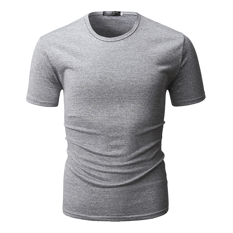 R Mens Cotton Short Sleeve O-Neck Slim T-Shirts