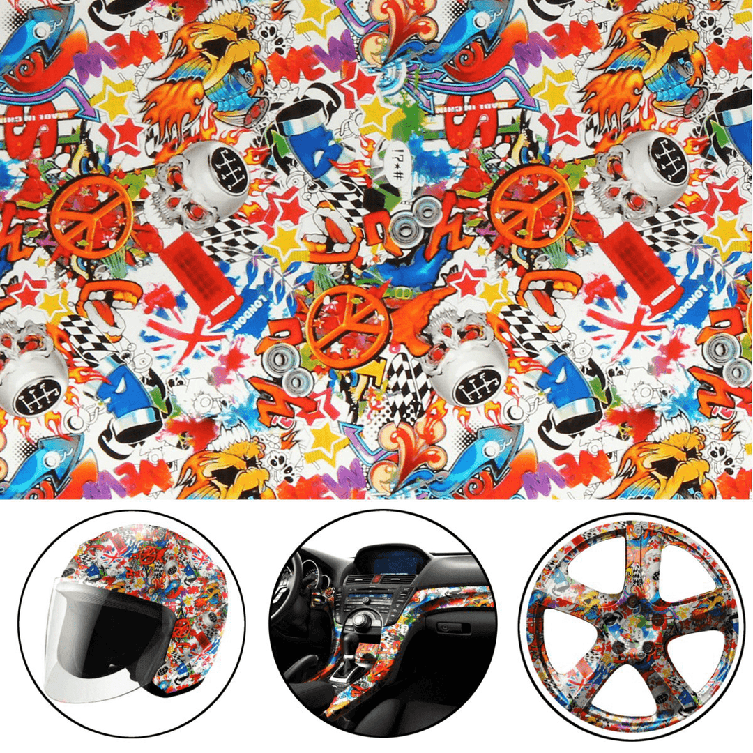 Graffiti Film Hydrographic Water Transfer DIY Printing DIP Hydro Dipping Decorations