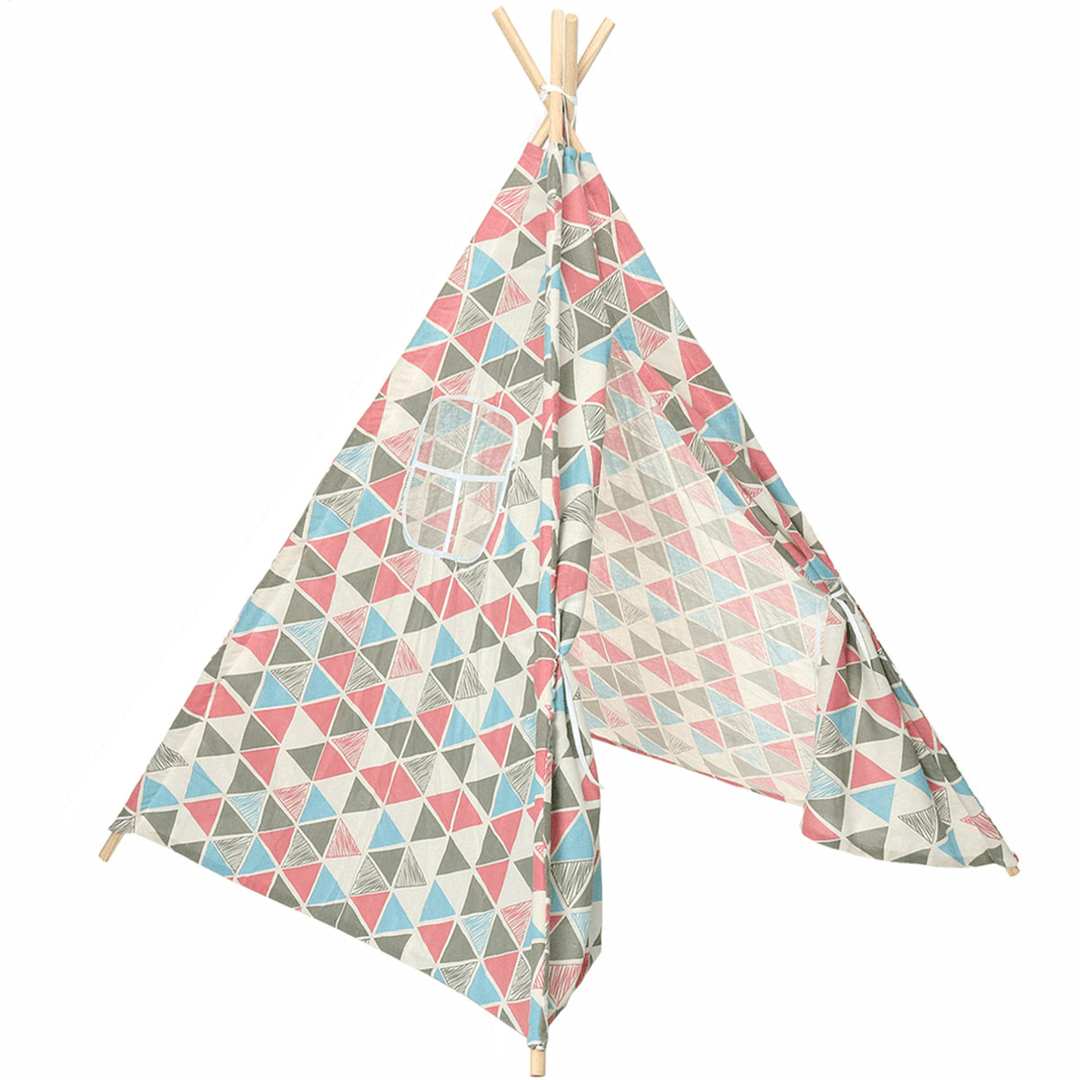 1.8M Kid Teepee Tent Folding Portable Childrens Playing House Game Tent Girls Boys Gift