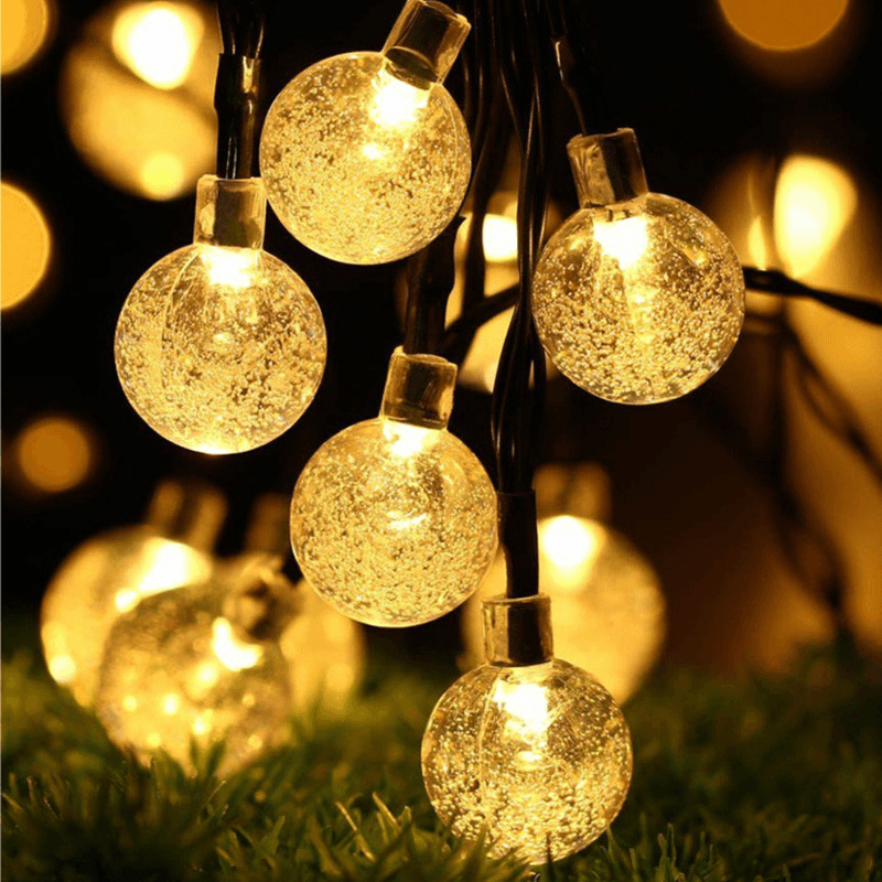 20/50 LEDS Crystal Ball 5M/10M Solar Lamp Power LED String Fairy Lights Solar Garlands Garden Christmas Decor for Outdoor