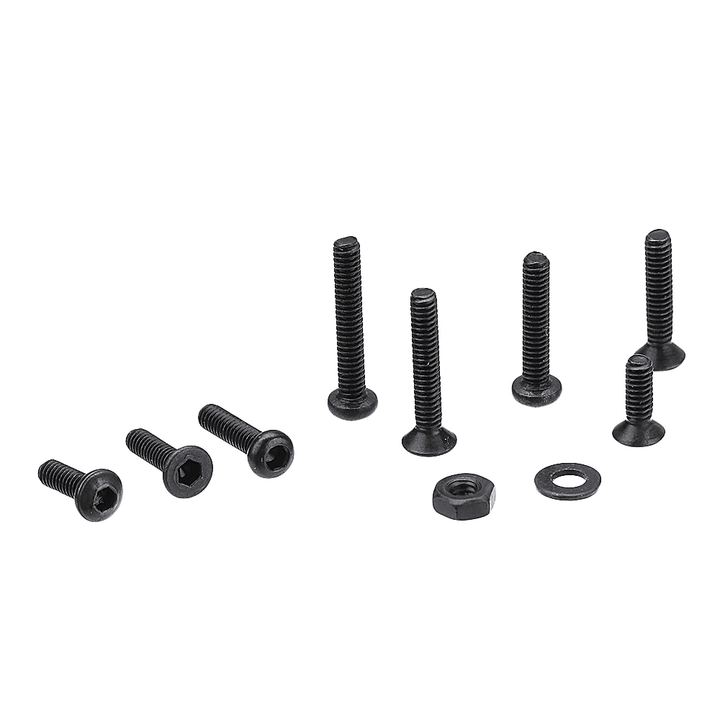 Suleve‚Ñ¢ M2CH4 480Pcs M2 Hex Socket Button&Flat Head Screw Carbon Steel Bolt Nut Assortment