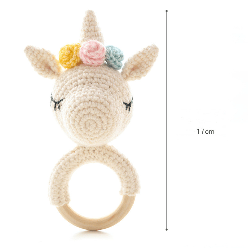 Wool Hand-Knitted Baby Rattle Crochet Diy Material Package