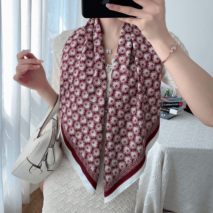 Retro Women'S Simple All-Match Western Fashion Temperament Twill Scarf