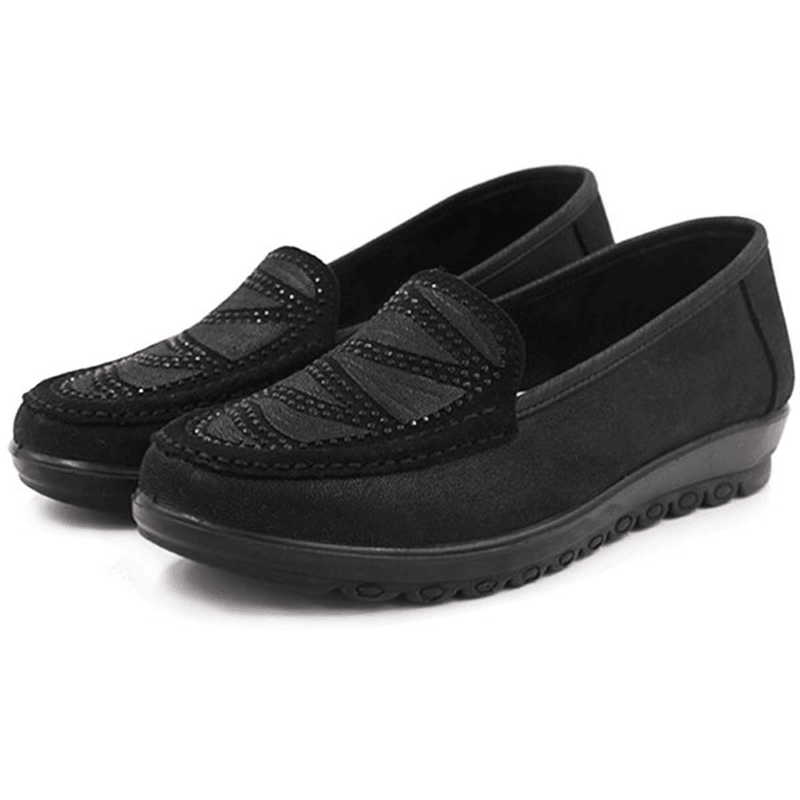 Women Casual Flat Slip on Soft Shoes in Suede - MRSLM