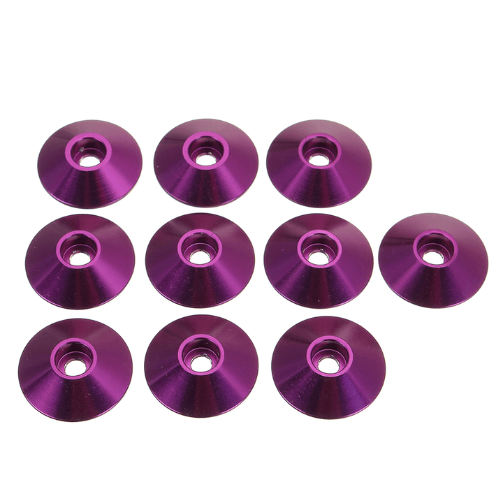 Suleve‚Ñ¢ M3AN10 10Pcs M3 Cap Head Screw Cup Washer Extra Large Gasket Aluminum Alloy Multicolor - MRSLM