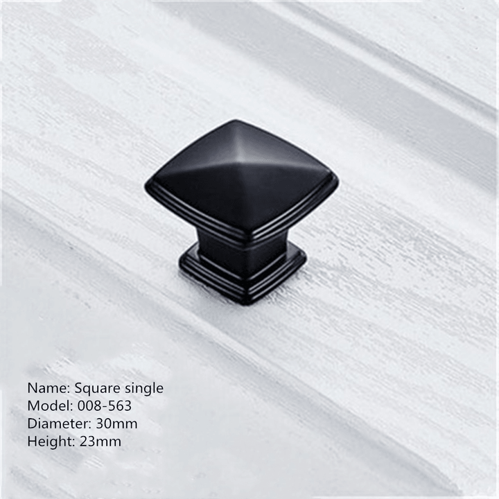 Aluminum Alloy Black Handles for Furniture Cabinet Knobs and Handles Kitchen Handles Drawer Knobs Cabinet Pulls Cupboard Handles Knobs - MRSLM