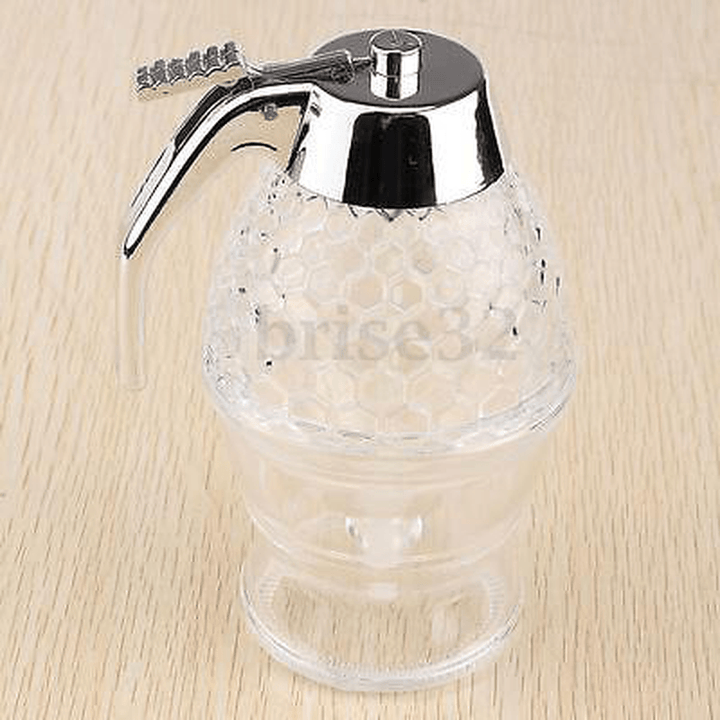 200ML Acrylic Clear Pot Honey Dispenser Container Hive Spice Holder Bee Bottles