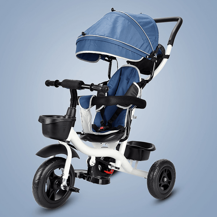 3 in 1 Baby Stroller Pushchair 3 Wheels Kids Tricycle Children Balance Bike 94-105Cm Handle Adjustable for 6-36 Months Children - MRSLM