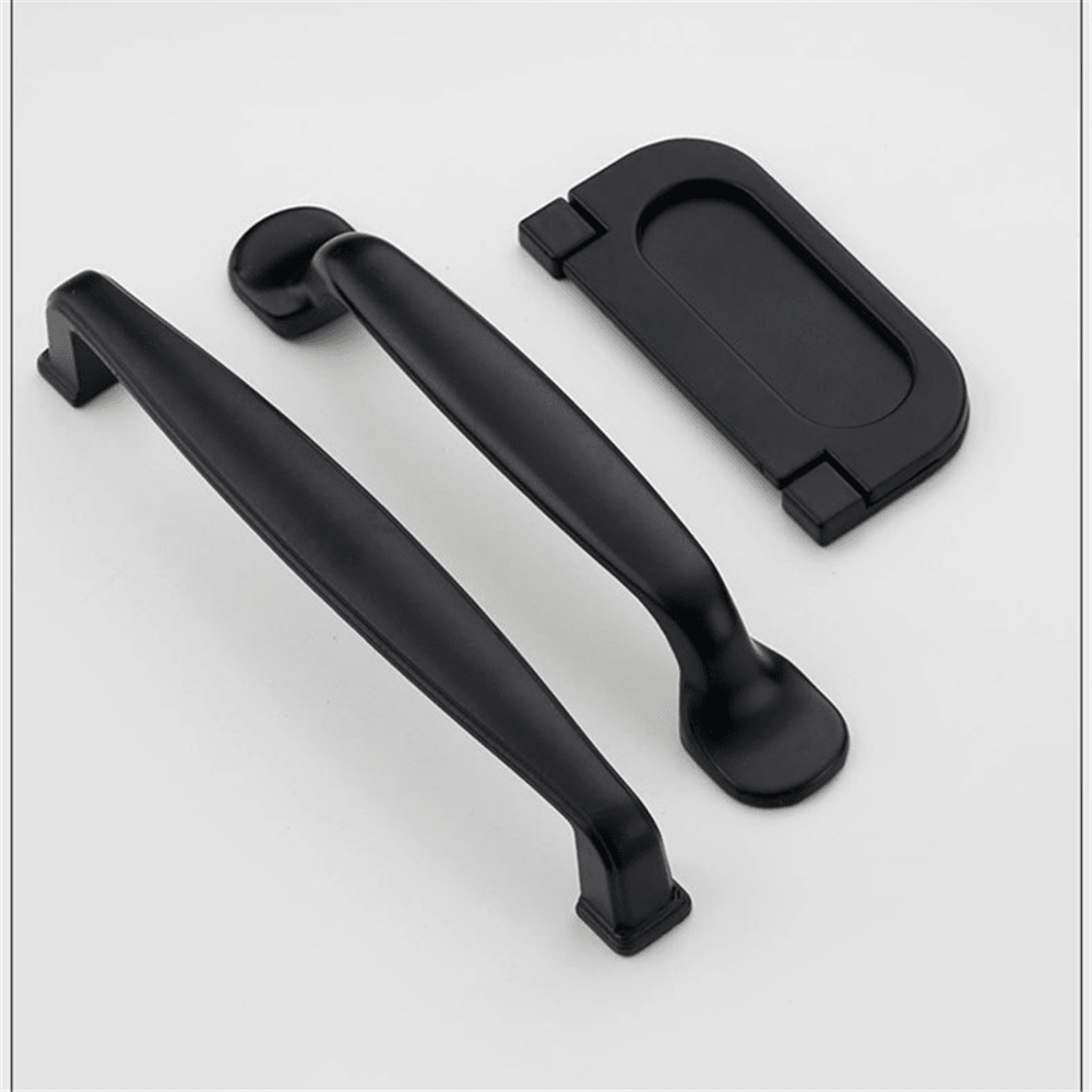 Aluminum Alloy Black Handles for Furniture Cabinet Knobs and Handles Kitchen Handles Drawer Knobs Cabinet Pulls Cupboard Handles Knobs