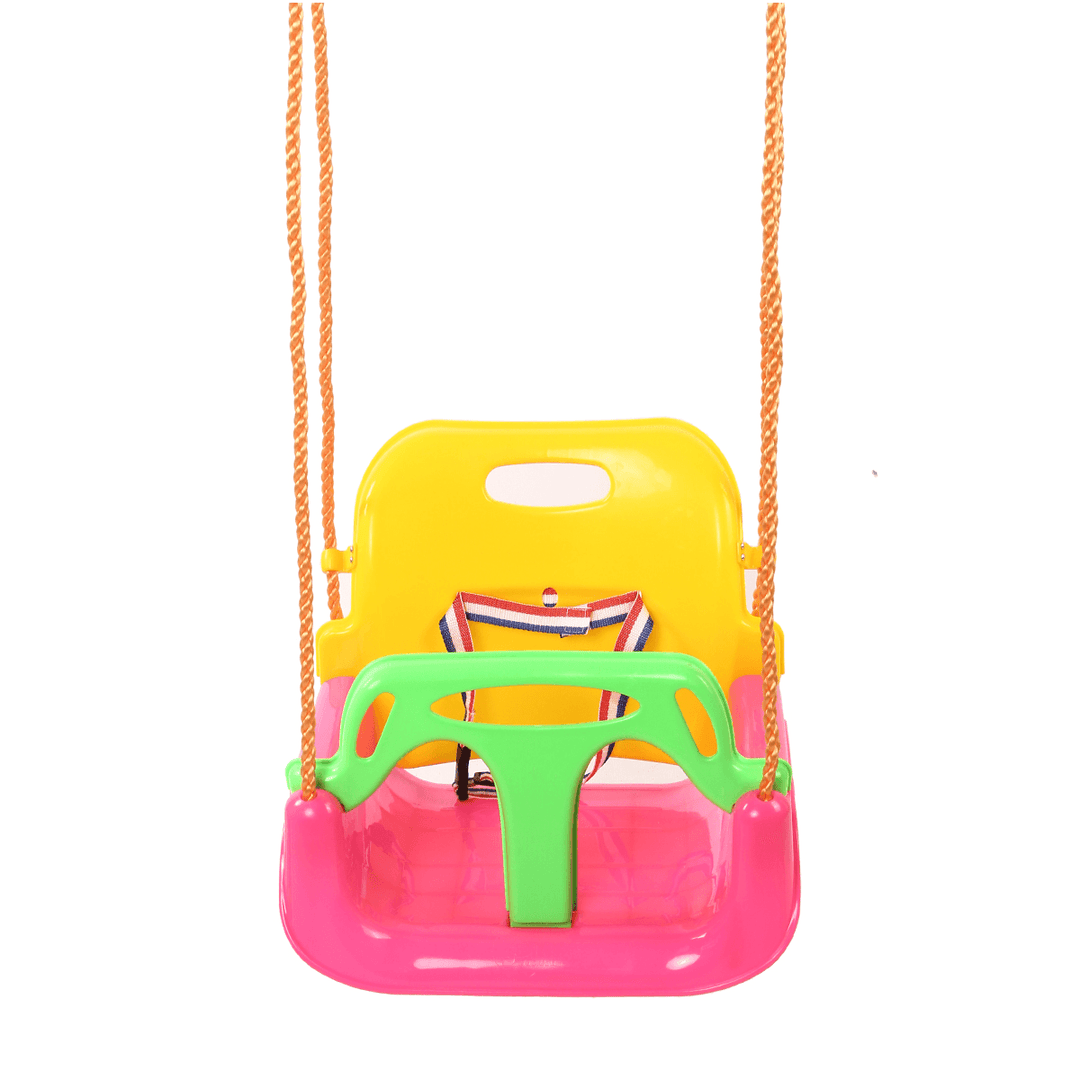 3-IN-1 Outdoor High Back Toddler Baby Swing Set Children Full Bucket Seat Swing for outside Playground Park - MRSLM