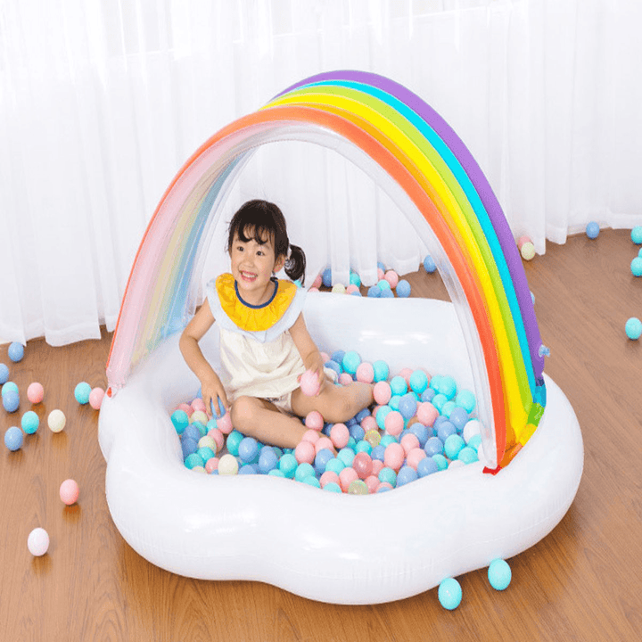 Rainbow Sunshade Summer Inflatable Swimming Pool Backyard Inflated Kids Bathtub for Swimming Supplies