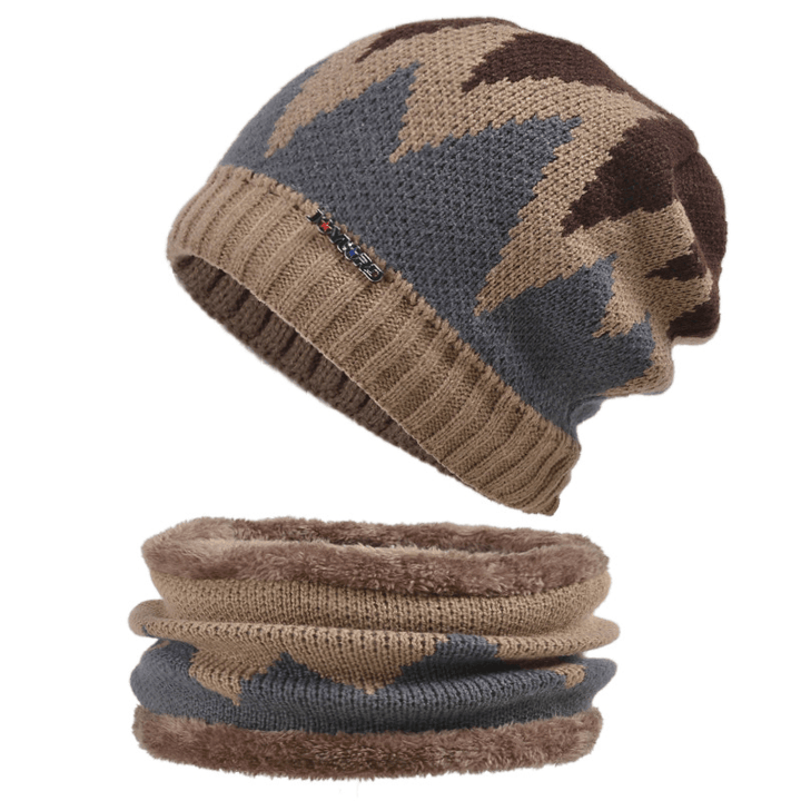 Men'S Winter Flame Knitted Wool Hat Fashion All-Match