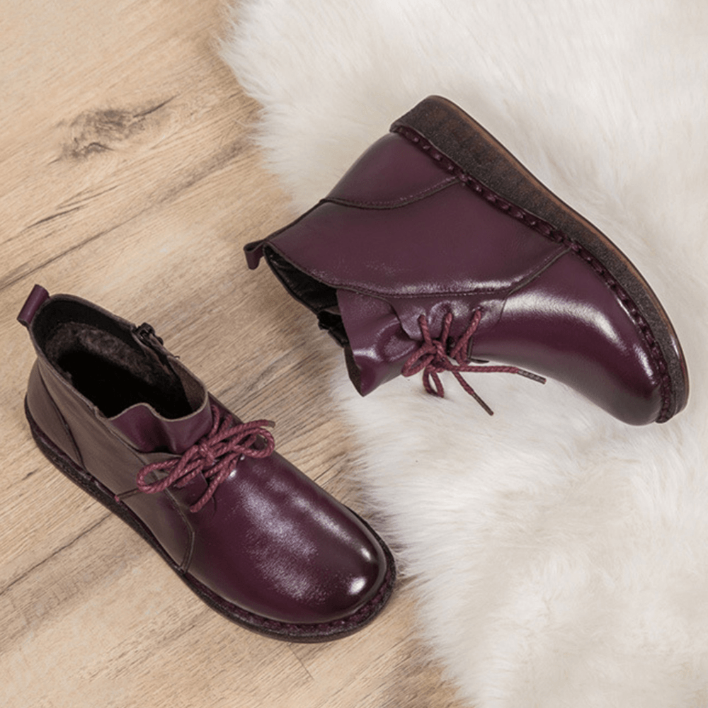 Casual Soft Leather Warm Boots for Women