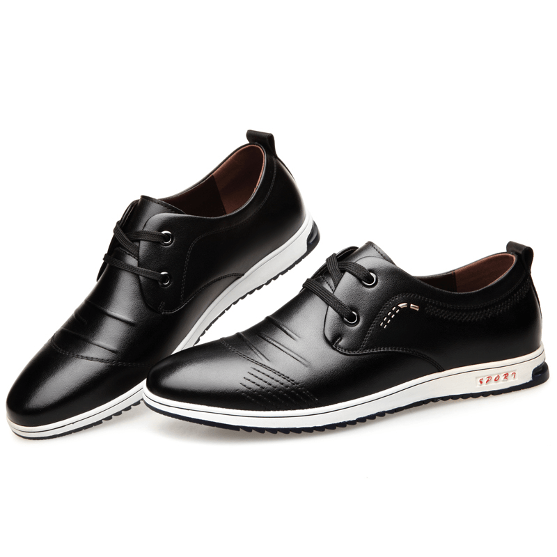 Men Non Slip Soft Casual Leather Shoes