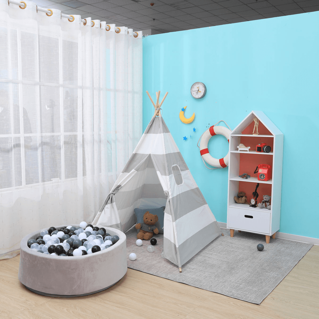 130Cm/160Cm Kids Portable Play Tents Teepee Tipi Play House Children Baby Cotton Canvas Indian Pretend Playhouse BoysÔºÜGirls Gifts - MRSLM