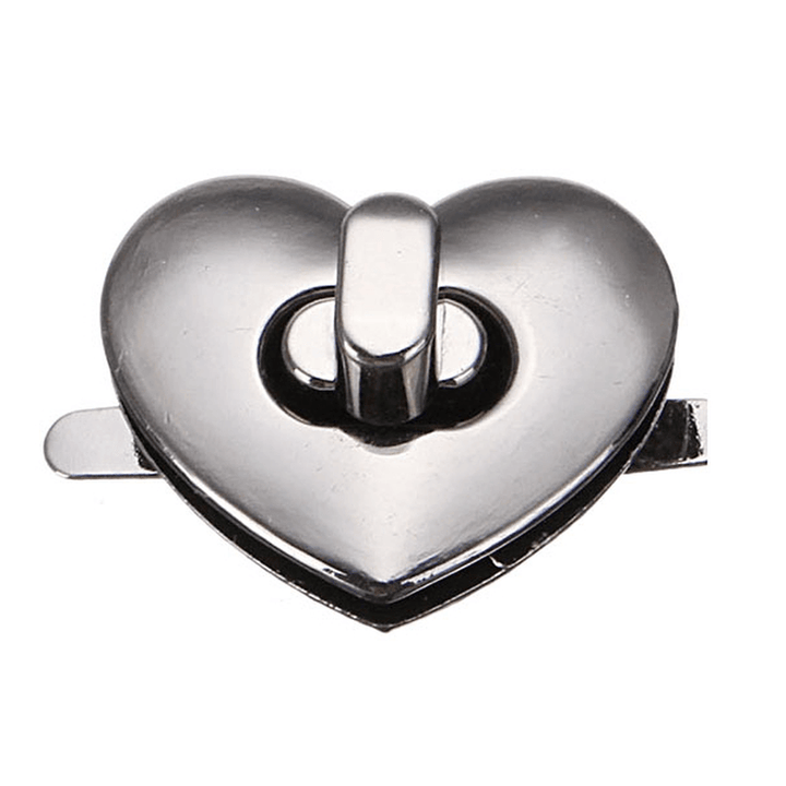 DIY Heart Shape Clasp Turn Twist Metal Lock Buckle for Handbag Bag Purse