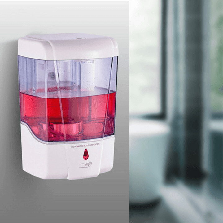 700ML Automatic Soap Dispenser Wall-Mounted Touchless IR Sensor Sanitizers Liquid Dispenser