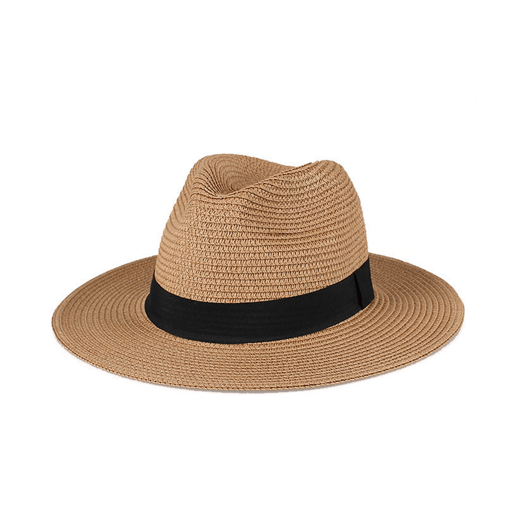 Wide Brim Sunscreen Sunshade Sun Hat Panama Straw Hat Female Couple Top Hat