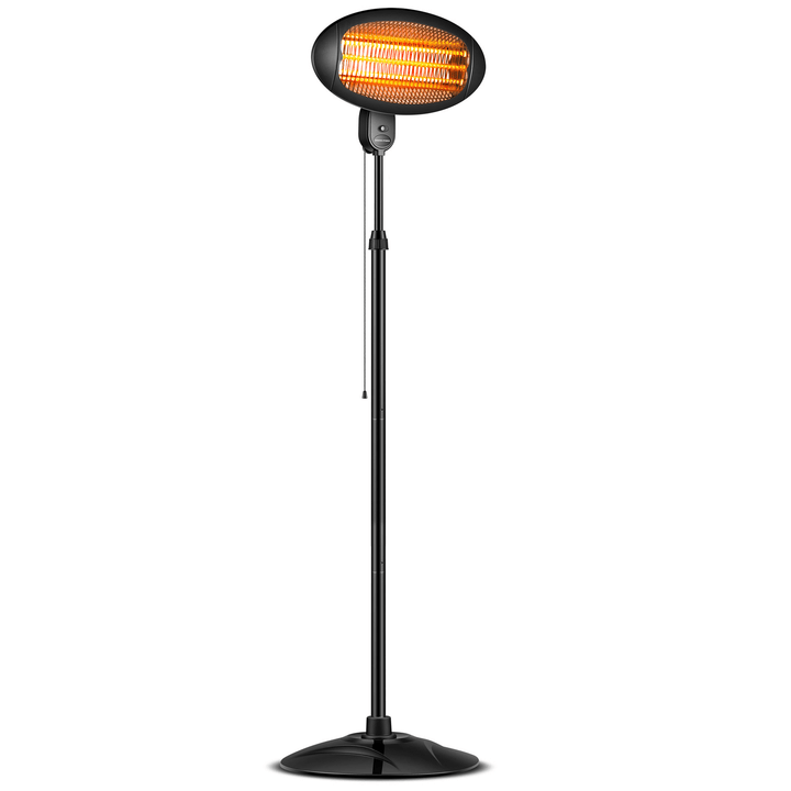 Outdoor Patio Electric Heater 3-Modes Winter Heaters with Overheat Protection for Camping Courtyard Garage 1500W/2000W