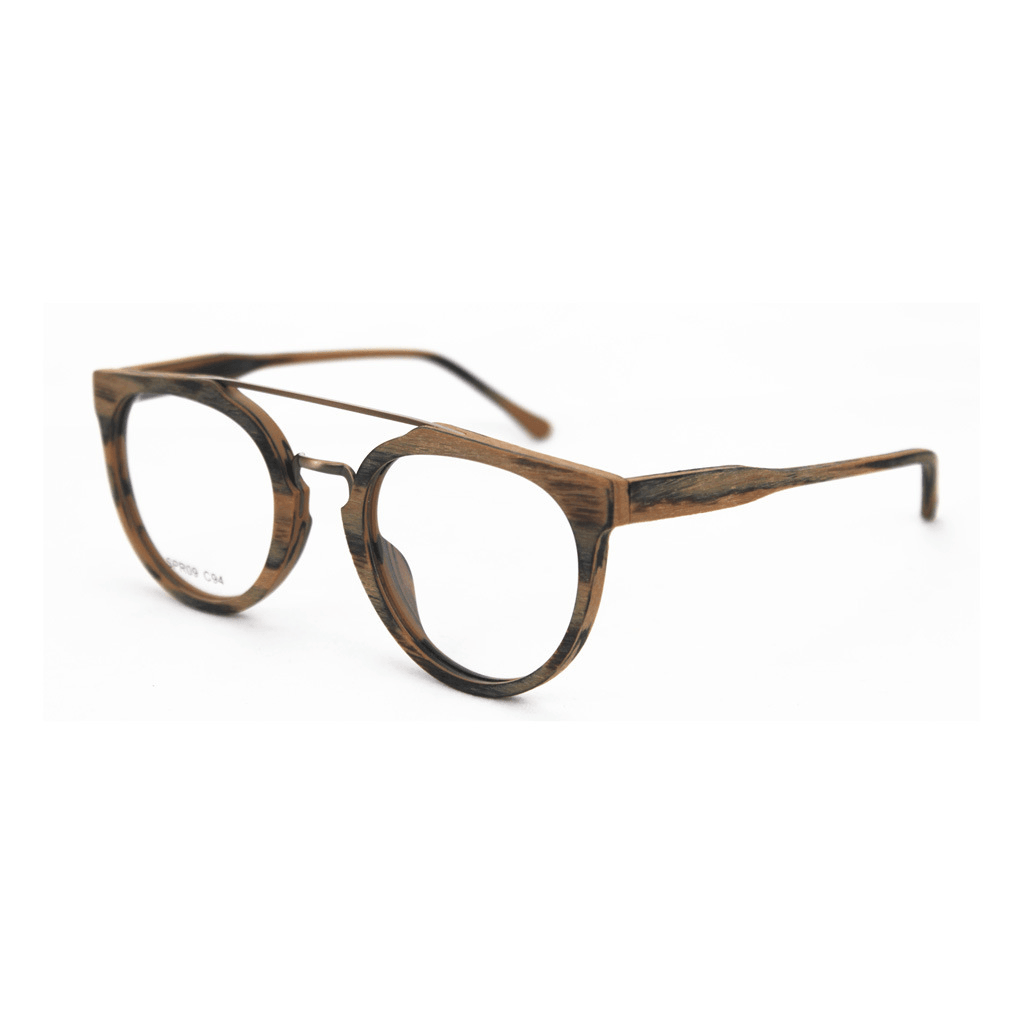 Classic Wood Grain Eyeglass Frame