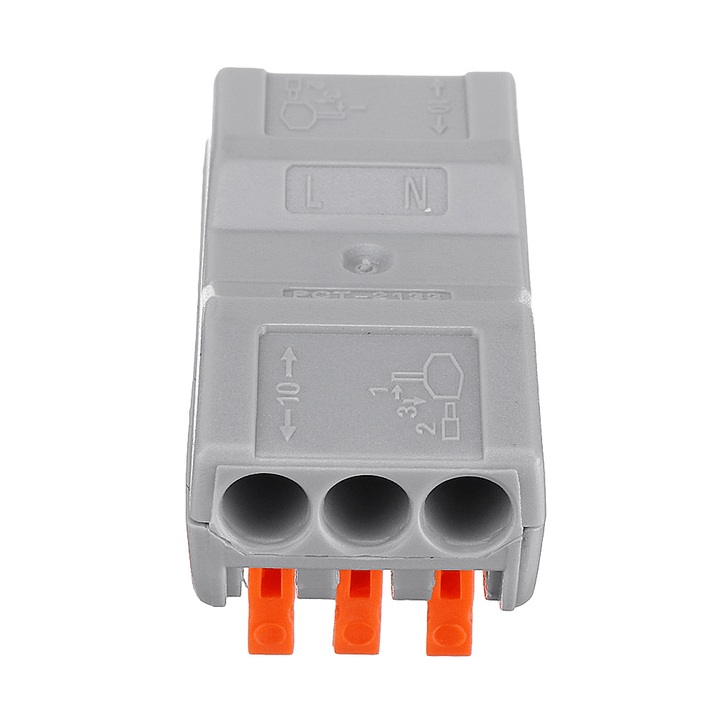 20Pcs 3Pin Wire Docking Connector Termainal Block Universal Quick Terminal Block SPL-3 Electric Cable Wire Connector Terminal 0.08-4.0Mm¬≤