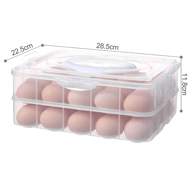 2/3 Layer Portable Egg Storage Box Plastic Egg Organizer Refrigerator Egg Container Case Eggs Holder Tray - MRSLM