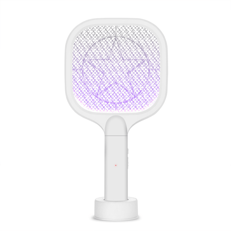 2 in 1 Electric Insect Fly Swatter USB Rechargeable Home anti Mosquito Fly Bug Zapper Racket Killer Trap Lamp