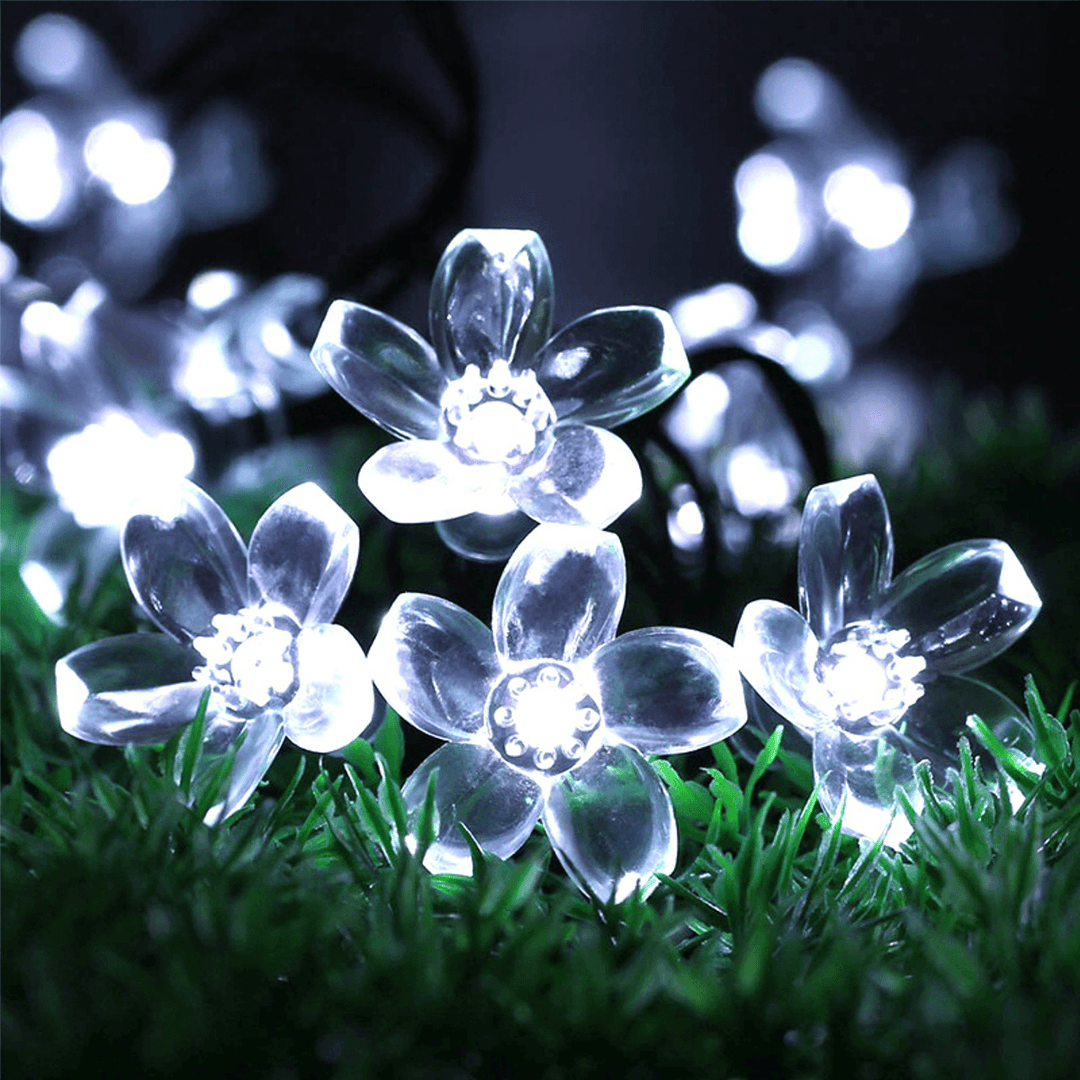 5/6.5/7/12M Solar LED String Christmas Blossom Lights Party Lamp 8 Mode